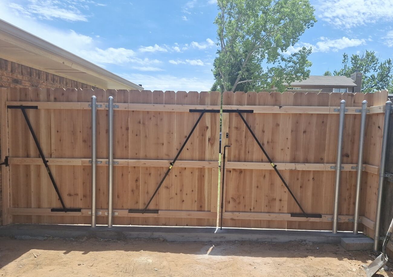 Wood fence and gate by SWY Fencing